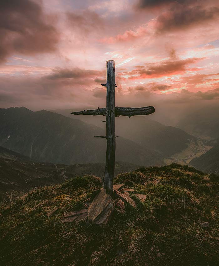 Cross in Nature Scene